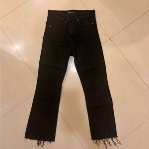 Black Zara straight-leg jeans